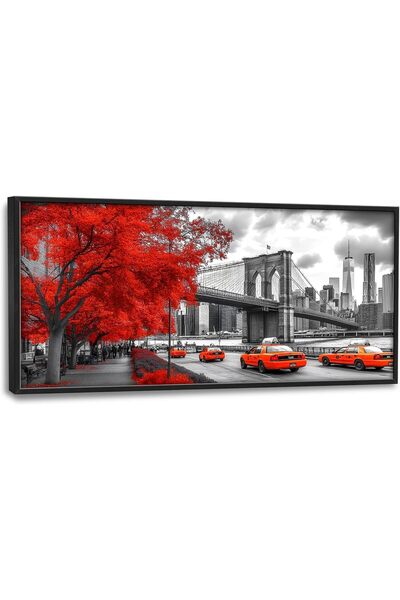 ALAYRA International لوحة فنية جدارية قماشية جميلة بإطار خارجي مقاس 60×120 سم...