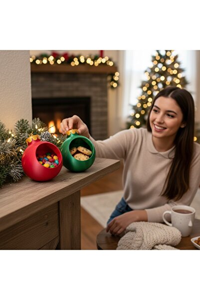 Lades طبق حلويات زينة عيد الميلاد