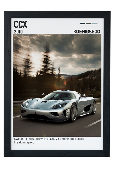 gxe.art Koenigsegg CCX slika na drvenom posteru – švedski hiperautomobil