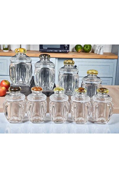 AR High-quality Taiwanese-made acrylic spice jars, 9-piece set