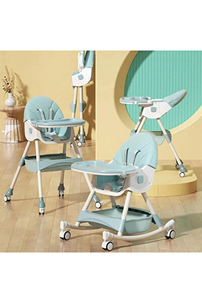 FULLJOY كرسي مرتفع للأطفال 4*1،مقعد معزز لكرسي تغذية الأطفال مع عجلات وتخزين ومسند قدم للصينية