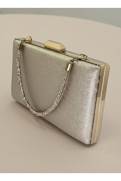 Biçanta Gold Gold Dore Color Matte Anti-Scratch Leather Stone Handle Wedding Engagement Graduation