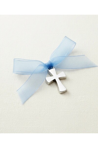 Invitatii Originale Cruciulite de botez F1 (blue) - set 25 buc