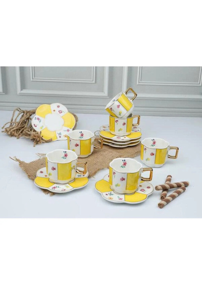 roykink Royking Lissome 6-Piece Coffee Cup Set Gnm 001 (Yellow)