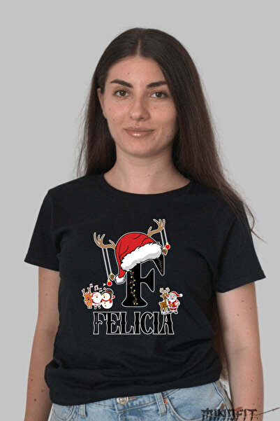 GILDAN Tricou Craciun Felicia Litera F Cu Reni Si Mosul Femeie