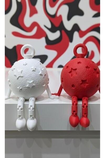 Figmentra زينة عيد الميلاد المفصلية المزدوجة مقاس 7 سم