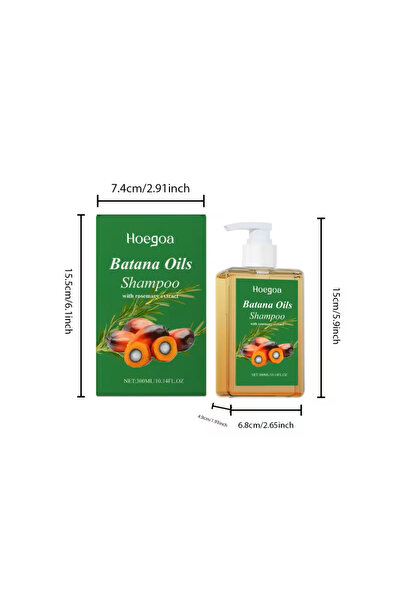 HOEGOA Patana Oil and Rosemary Shampoo, 300ml Patana Shampoo with Rosemary Extract, Nourishing for Hair Care and Hair Growth