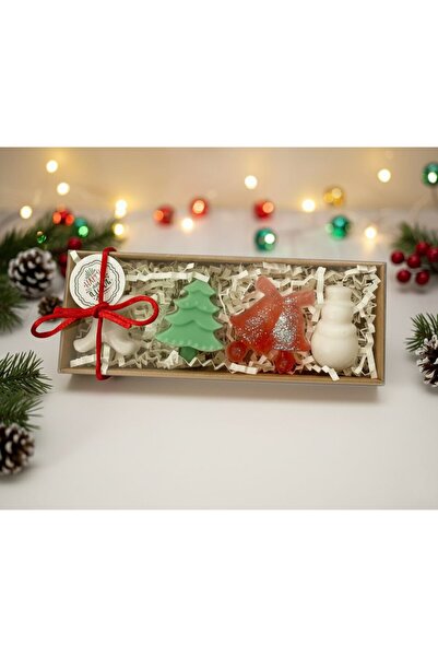 LUXLIGHT هدية رأس السنة الجديدة، مجموعة صابون صغيرة معطرة مصنوعة يدويًا وملونة للزينة