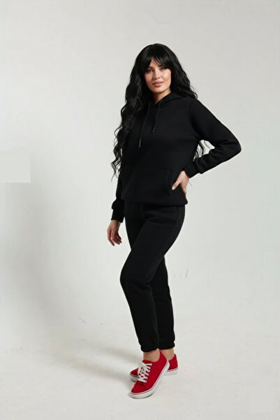 fh fashionhere Women's Hooded Kangaroo Pocket 3 Thread Fleece Inside Soft Tracksuit Set