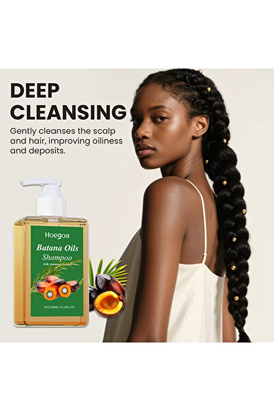 HOEGOA Patana Oil and Rosemary Shampoo, 300ml Patana Shampoo with Rosemary Extract, Nourishing for Hair Care and Hair Growth