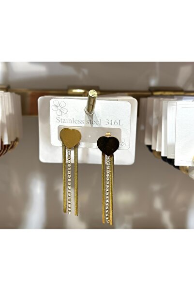 stainles steel أقراط متدلية من الفولاذ المقاوم للصدأ بلون ذهبي كارارماز