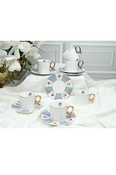 roykink Roykıng Livia 6'lı Kahve Fincan Takımı GNM 005 (mavi)