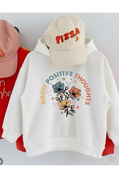 LORVEX قصة فضفاضة سويت شيرت للفتيات – ارتقِ بالفكرات الإيجابية مطبوع