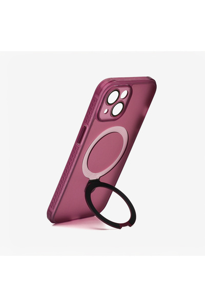 Logiji حافظة فليكس ستاند لهاتف آيفون 14 مع حامل ماج سيف وحماية كاملة لعدسة ال...