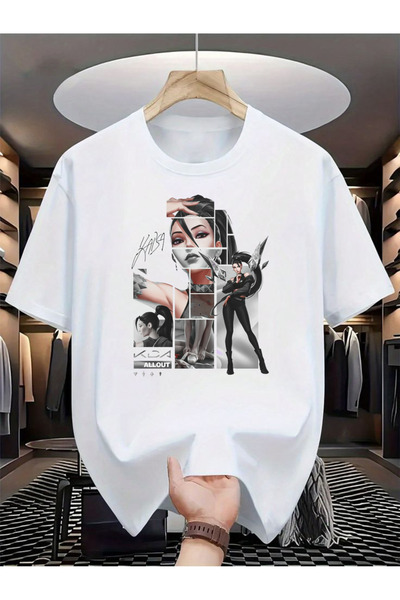 barsdepo Kda Kaisa Printed T-Shirt, Oversized Unisex T-Shirt Child / Adult (with Surprise Gift)