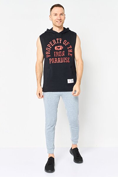 Under Armour Men Loose Fit Sleeveless Training Hoodie, Black