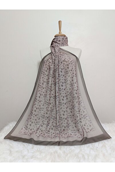 istanbul prensesleri شال بنمط زهرة منقوشة من القطن الفرنسي، شال ناعم مرن عالي...