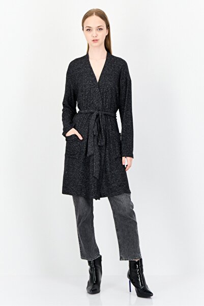 aerie Women Textured Belted Cardigans, Black