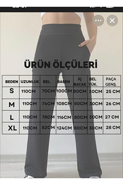 AXXAN Women's Palazzo Pants Length, piped Waist Elasticated Wide Leg Stretchy Trousers 110 cm