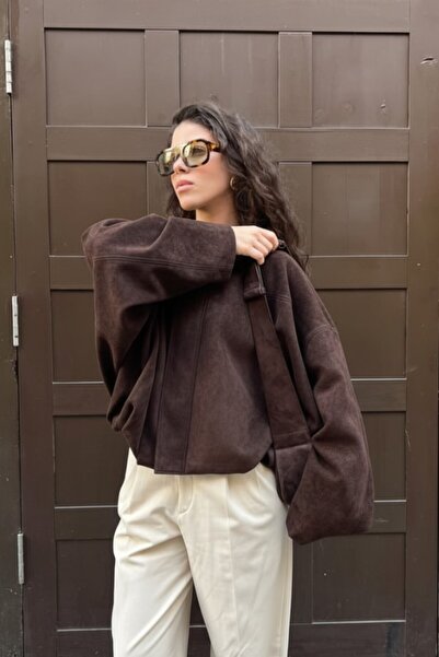 Perryes Γυναικείο Premium Suede Bomber Jacket με Επιλογές