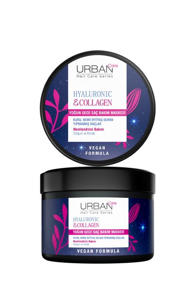 Urban Care Dense Night Hair Care Mask - Special for Hyaluronic Acid and Collagen Dry, Lifeless Hair - 230ml Vegan