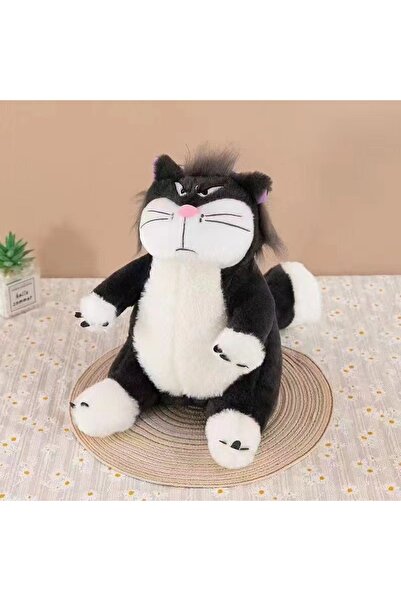 Techmarketi Yüksek kaliteli kedi Lucifer peluş yumusak oyuncak ithal kumaş
