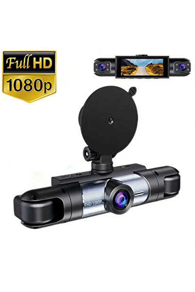 Generic 4-Channel 1080P Dash Camera – Night Vision, Loop Recording, LED Display, Magnetic Mount