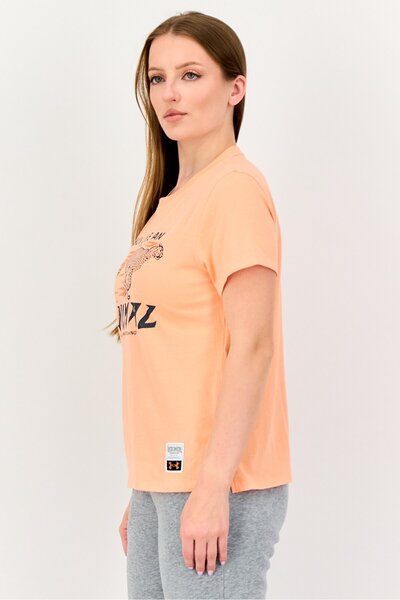 Under Armour Women Loose Fit Short Sleeve Running T-Shirt, Coral