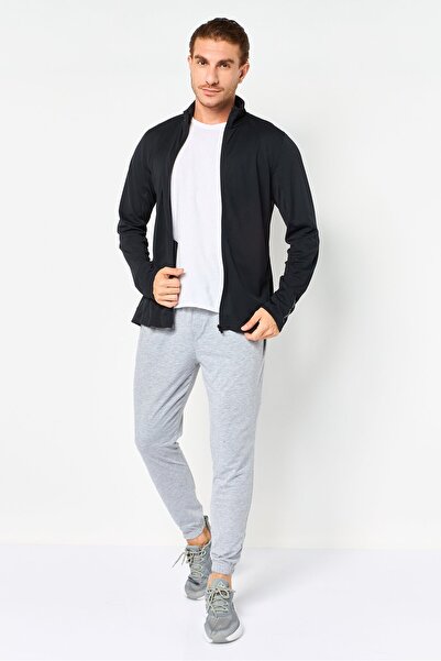 Under Armour Men Fitted Long Sleeve Challenger Warm Up Full Zip Outdoor Sweatshirt, Black