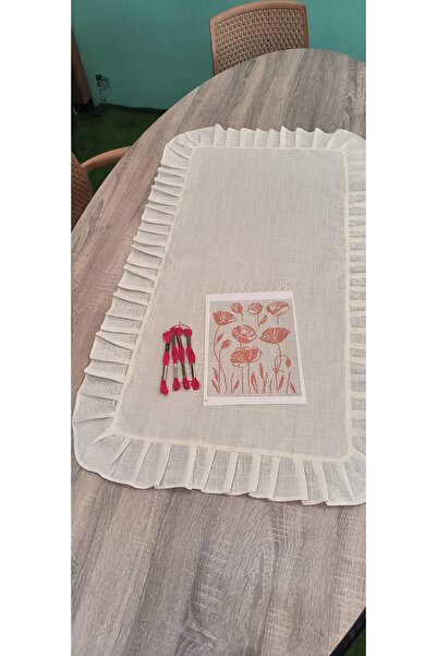 MODATU Pileli işlenebilir runner kiti / 65-115cm / krem