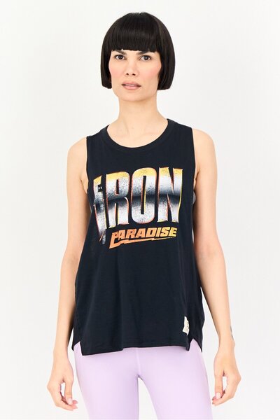 Under Armour Women Loose Fit Sleeveless Project Rock Iron Training Tank Top, Black