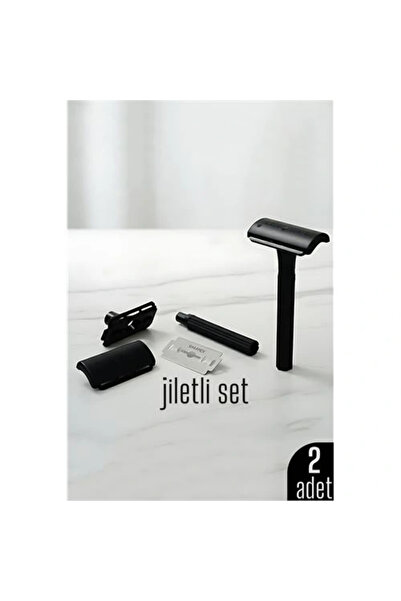 Genel Markalar Bfs 2'Li Şık Siyah Plastik Tıraş Aleti – Manuel Tıraş Bıçağı ,...