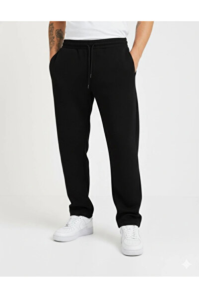 velmorafashion Velmora Three-Thread Winter Sweatpants with Pockets Sports Casual Model - Black