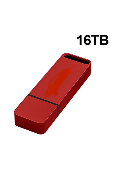 Generic 16TB USB Flash Drive – Huge Storage, High-Speed USB 3.2, Portable Thumb Drive, Gray & Red Compatible