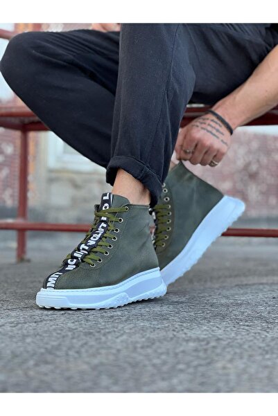 Mhoda Shoes Rlx03 Men's Sports Casual Lace-Up Leather Boots Cbt - Khaki