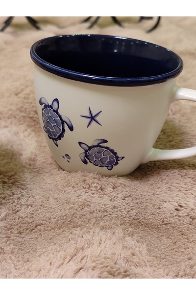 Madame Coco Marines Ocean Set of 2 Mugs - Blue - White - 245 ml