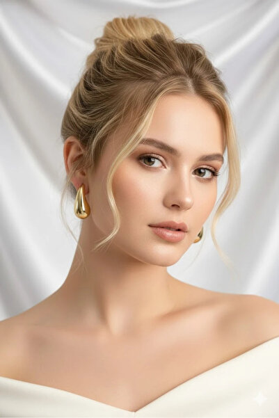 Dorvina Drop Earrings Gold Color 30 mm Brass Women's Jewelry