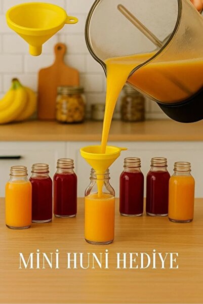 Tanemce 10 Pieces 150 ml Clear Detox Shot Bottle with Lockable Black Cap 150 Cc Ginger Shot White Glass Bottle