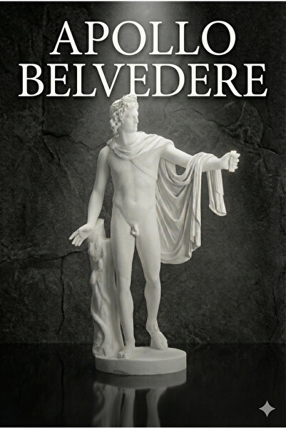 uAmor Apollo Belvedere Heykeli Biblo 15 cm - Dekoratif Antik Yunan Mitolojisi...