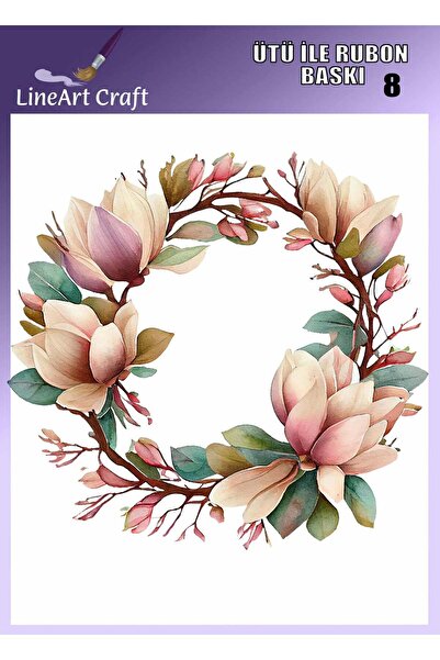 LİNEART Ütü ile Rubon Baskı Transfer Kağıdı No:RB8-30x30cm