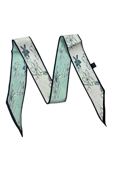 OMG Natural silk scarf, 6 x 125 cm, elegant flower