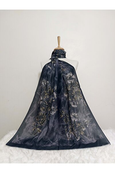 REMOMODA Patterned Floral Model Shawl French Cotton Stretchy Soft Shawl High ...