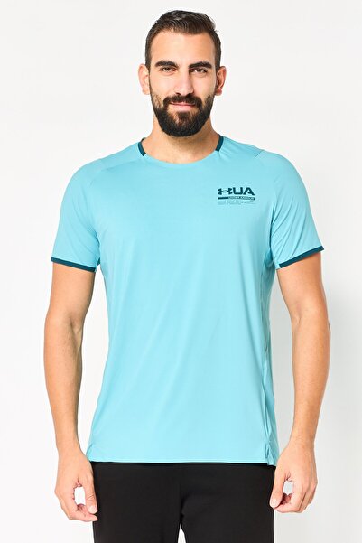 Under Armour Men Fitted Short Sleeve Training T-Shirt, Seafoam