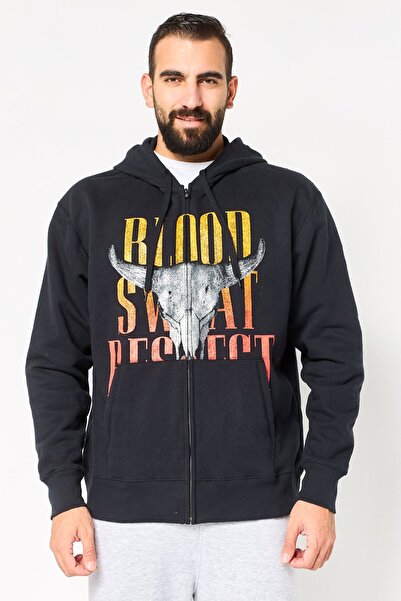 Under Armour x Project Rock Men Loose Fit Long Sleeve Outdoor Sweatshirt, Black