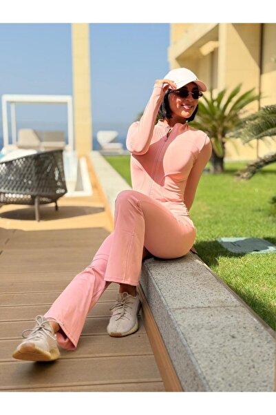 Star dresses Women's flared tracksuit with zipper