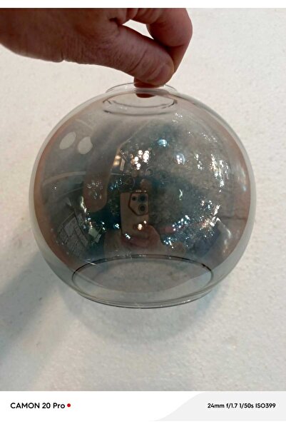 ADA AVİZE Füme Rengi Büyük Top Fanus Avize Camı ( BOY 14CM-ÇAPI 14 CM)