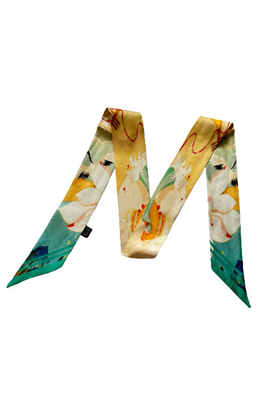 OMG Natural silk scarf, 6 x 125 cm, murals