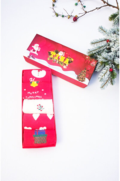 Star Fashion Set of 5 pairs of women's cotton socks, packed in a gift box, for Secret Santa or Christmas