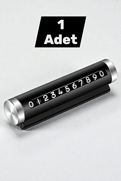 katilus Siyah Çevirmeli Araç Içi Telefon Numaralık Alüminyum Oto Park Numaratörü Metal Kasa Parkmatik