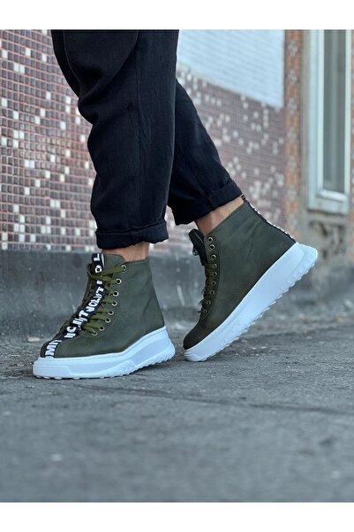 Mhoda Shoes Rlx03 Men's Sports Casual Lace-Up Leather Boots Cbt - Khaki